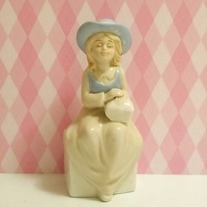 Porcelain Figurine Sitting Girl